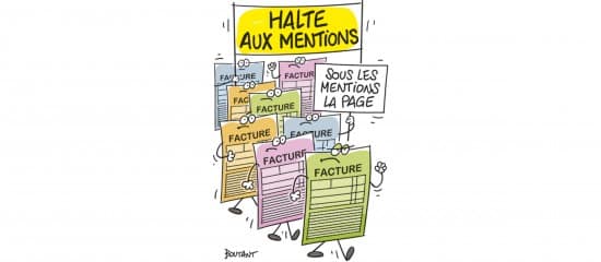 Mentions sur les factures