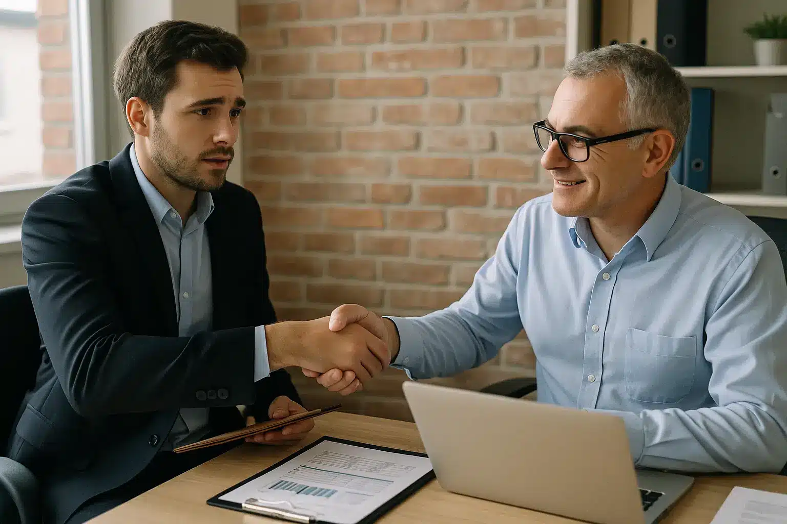 Entrepreneur se faisant aider par un comptable